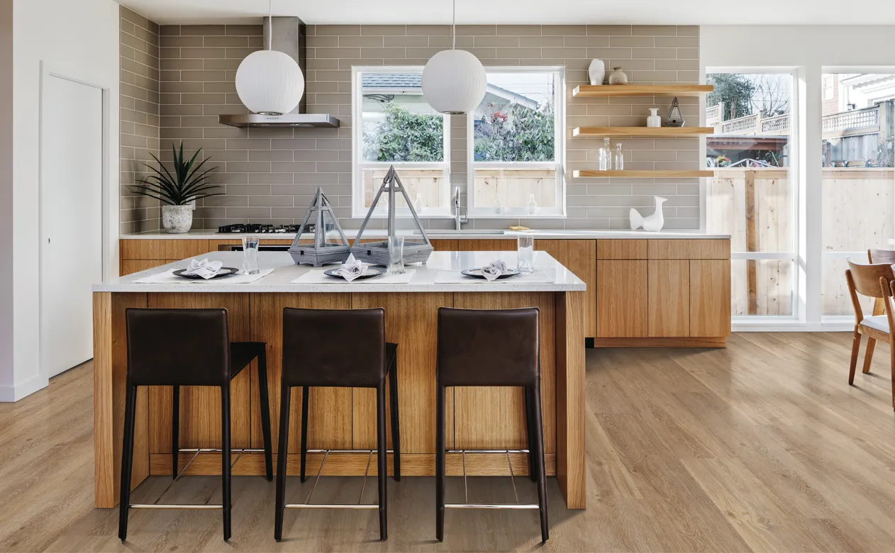 Kitchen designs with wood floor